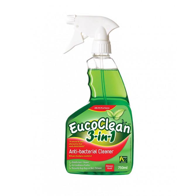 EUCOCLEAN Anti-Bacterial Cleaner 3-in-1 Surface Spray - 750ml