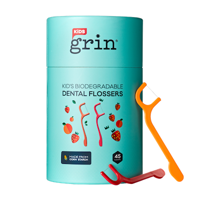 Grin Kid's Biodegradable Dental Flossers 45 Pack
