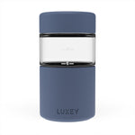 Luxey Cup Reusable Glass Coffee Cup (Element Blue)