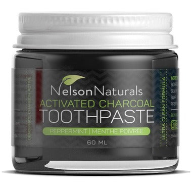 Nelson Naturals INC. Activated Charcoal Toothpaste Peppermint 60ml