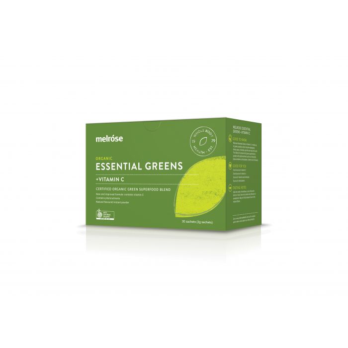 Melrose Organic Essential Greens + Vitamin C Sachet 4g x 30 Pack