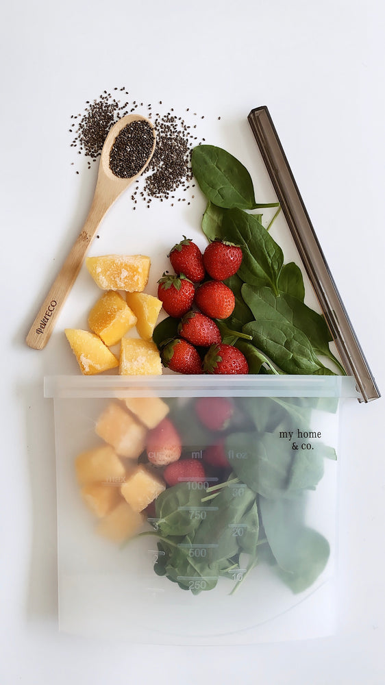 Reusable Silicone Bags 1000ml x 3 Pack