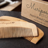 Peach Wood Comb 2 Pack