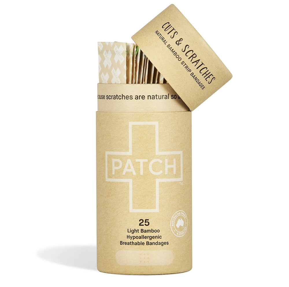 Patch Adhesive Bamboo Bandages Natural - Tube of 25