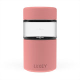 Luxey Cup Reusable Glass Coffee Cup (Coral Red)