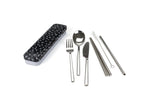 RetroKitchen Carry Your Cutlery Set With Pouch- Criss Cross