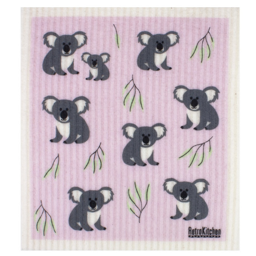 Retro Kitchen Compostable Sponge Cloth Koala