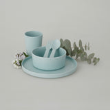 AMELIA FRANK Children's Bamboo Dinnerware 5 Piece | Summer Sky