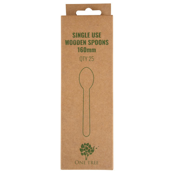One Tree Wooden Spoons Pack of 25