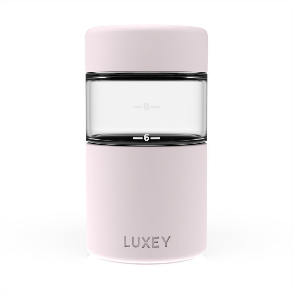 Luxey Cup Reusable Glass Coffee Cup (Pink)