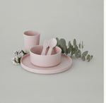 AMELIA FRANK Children's Bamboo Dinnerware 5 Piece | Sunset Rose