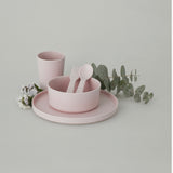 AMELIA FRANK Children's Bamboo Dinnerware 5 Piece | Sunset Rose