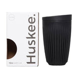 HUSKEE Reusable Coffee Cup Charcoal 12oz