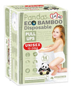 Luvme Bamboo Disposable Nappies Pull Ups (12-24kg) x 14
