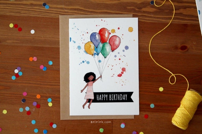 Little Girl Birthday Card