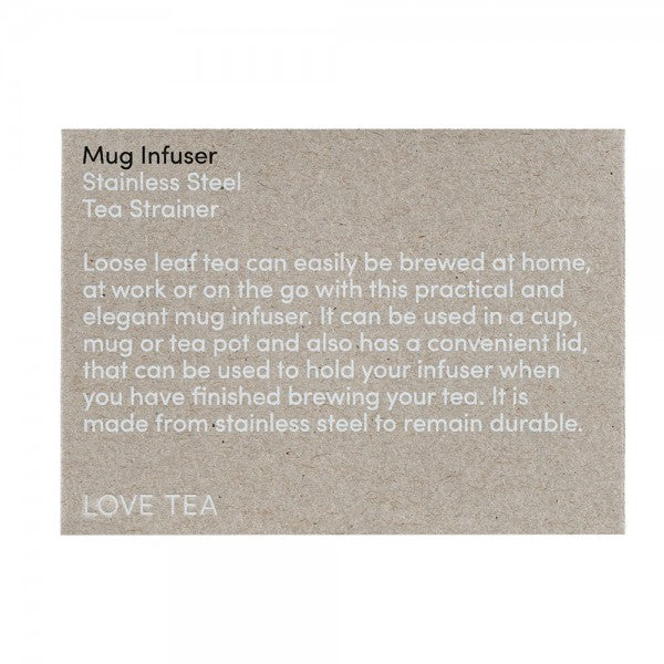 LOVE TEA Mug Infuser Stainless Steel Tea Strainer