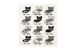 Retro Kitchen Compostable Sponge Cloth Cat