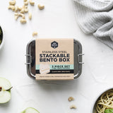 Ever Eco Stackable Bento Box 2 Tier + Mini Container 1200ml